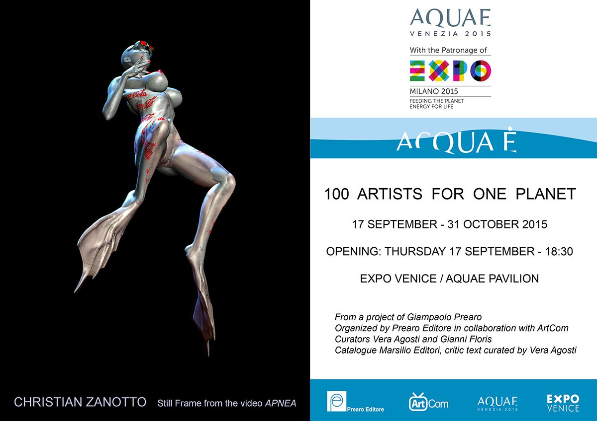 acqua è,christian zanotto,flyer,expo venice,aquae,venezia,prearo editore,apnea